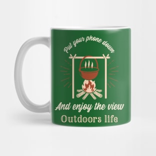 Outdoors Outdoorsman Unplug Nature Mug